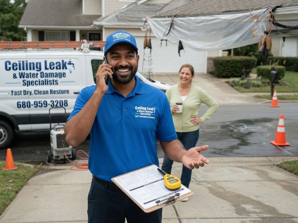 Ceiling Leak Cleanup Asher, OK FAQs